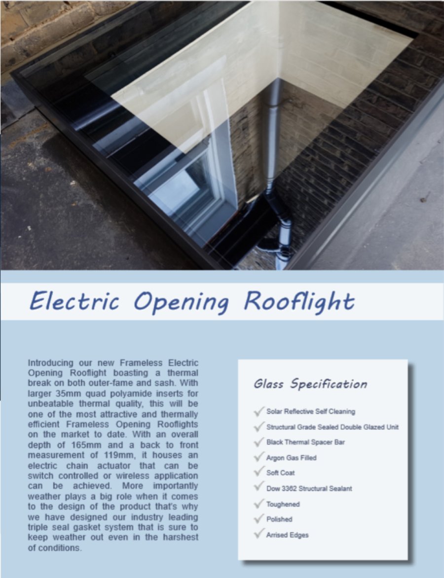 Electric Opening Rooflight